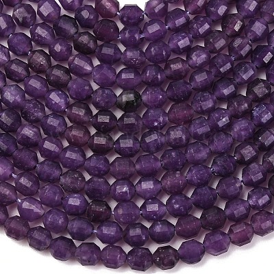 Натуральный лепидолит / пурпурный слюдяный камень бисер пряди&nbsp;G-A260-A04-01-1