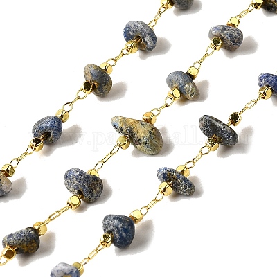 Цепочки из бисера ручной работы из натурального лазурита CHC-F020-10G-07-1