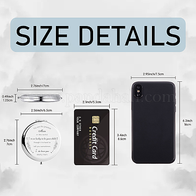 Зеркало из нержавеющей стали 304 с возможностью персонализации DIY-WH0245-026-1