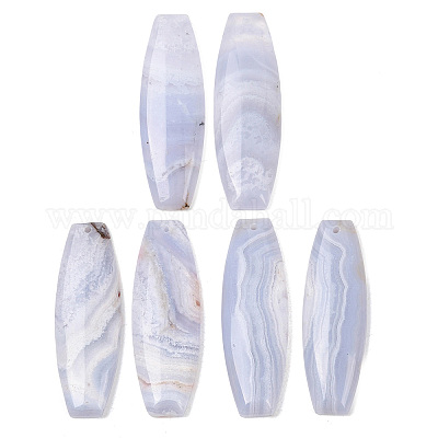 Натуральный голубой агат шнурка подвески&nbsp;G-K381-20B-1