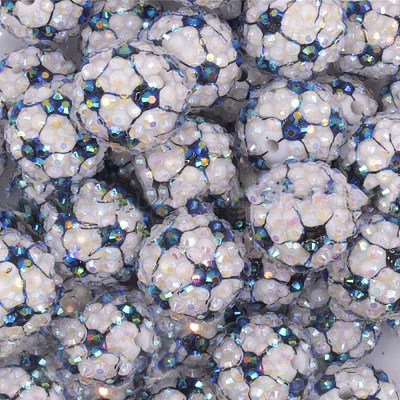 Бусины со стразами из смолы&nbsp;LS-RESI-TAC0005-011E-1