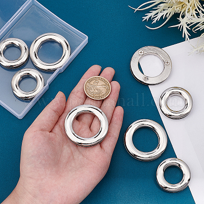 8 шт. 2 пряжки для сумок из сплава с уплотнительным кольцом&nbsp;FIND-CA0003-76-1