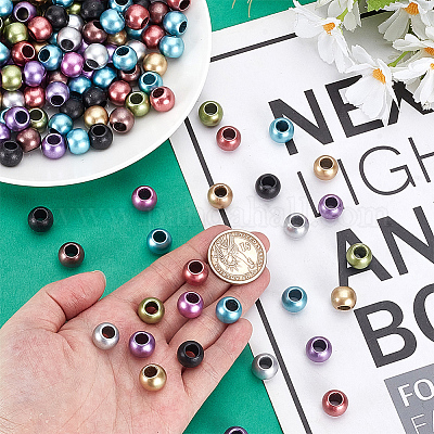 200 шт. матовые рондельные акриловые бусины&nbsp;ACRP-HY0001-04-1