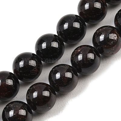 Круглые бусины пряди гранат природный&nbsp;X-G-D751-8mm-1