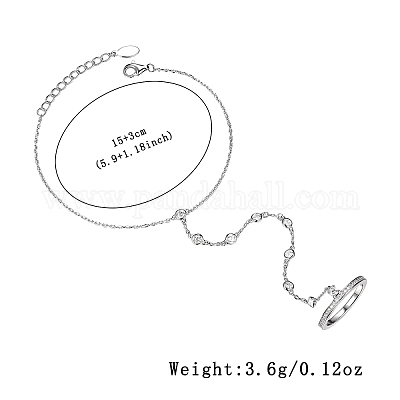 925 браслет из стерлингового серебра с микропаве из кубических цирконий для женщин FU6623-5-1