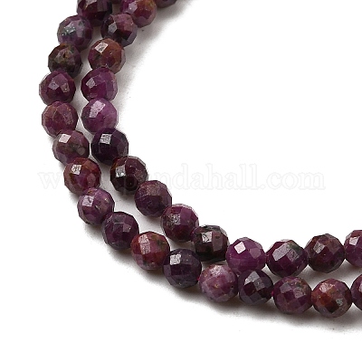 Натуральные рубиновые бисерные пряди&nbsp;G-C181-B06-03-01-1