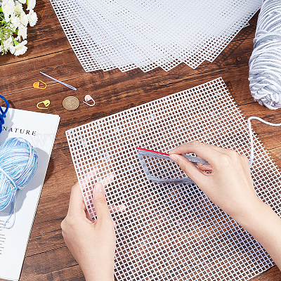 Пластиковые листы холста сетки&nbsp;AJEW-WH0413-62B-1