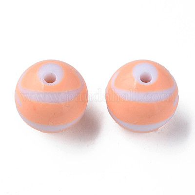 Непрозрачные полосатые акриловые бусины&nbsp;MACR-S373-27C-08-1