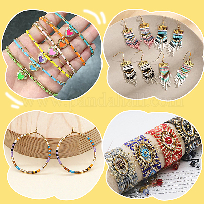 80 г 8-х видов цилиндрических бусин SEED-SC0001-27-1