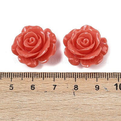 Резные бусины из окрашенного синтетического коралла&nbsp;CORA-Z001-01A-02-1