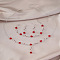 Rose Alloy & Acrylic Pendant Necklaces & Stud Dangle Earrings & Link Bracelets Sets, Silver, Red, 455mm
