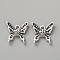 Tibetan Style Zinc Alloy Pendants, Crown Butterfly, Antique Silver, 17.5x17x4mm, Hole: 1.5mm