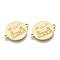 201 Stainless Steel Links connectors, Flat Round, Golden, 16x21x1mm, Hole: 1.4mm