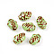 Handmade Porcelain Beads, Famille Rose Porcelain, Fish, Light Green, 17.5~19.5x13~14x8~9mm, Hole: 1.6~2.5mm