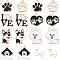 32Pcs 8 Styles Alloy Enamel Paw Print Pendants, Mixed Shapes, Light Gold, Mixed Color, 11.8~25.5x12.8~21.5x1~2.2mm, Hole: 1.5~2mm, 4pcs/style