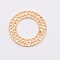 Zinc Alloy Filigree Joiners Links, Cadmium Free & Lead Free, Hollow, Flat Round, Light Gold, 30x1.7mm, Hole: 17.3mm