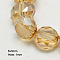 Electroplate Glass Beads, Half Plated, Faceted, Frosted, Goldenrod, 6x3mm, Hole: 1mm, about 100pcs/strand, 20 inch(52cm)