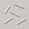 925 Sterling Silver Beads, Tube, 10x1.5mm, Hole: 1mm, about 110pcs/10g