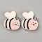 Silicone Beads, Bees, Pink, 30.5x27x8.5mm, Hole: 3mm