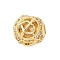 Brass Micro Pave Cubic Zirconia Beads, Twelve Constellations, Real 18K Gold Plated, Sagittarius, 9x9x10mm, Hole: 2.7mm