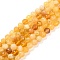 Natural Yellow Opal Beads Strands, Faceted, Round, 6mm, Hole: 1mm, about 65pcs/strand, 15.35 inch(39cm)
