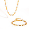 304 Stainless Steel Chain Necklaces & Bracelets Set for Women, Golden