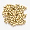 ABS Plastic Beads, Eco-Friendly Electroplated Beads, Faceted, Barrel, Golden Plated, 3.5~4x3.5mm, Hole: 1.5mm, about 1500pcs/50g