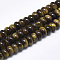 Natural Tiger Eye Beads Strands, Rondelle, 10x6mm, Hole: 1mm, about 67pcs/strand, 15.3 inch