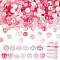 Glass Beads Sets, Pink, 8x6mm, Hole: 1.4mm, 50pcs