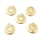 Brass Micro Pave Cubic Zirconia Pendants, with Jump Ring, Real 18K Gold Plated, Long-Lasting Plated, Lead Free & Cadmium Free & Nickel Free, Flat Round with Heart, Clear, 22x2mm, Jump Ring: 5x1mm, 3mm Inner Diameter