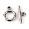 Tarnish Resistant 304 Stainless Steel Toggle Clasps, Stainless Steel Color, 18.5x13.5x2.5mm, Hole: 2mm