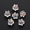 Silicone Ear Nuts, Earring Backs, with Brass Findings, Star, Cadmium Free & Nickel Free & Lead Free, Rose Gold, 6x6x5mm, Hole: 0.7mm