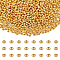 1500Pcs CCB Plastic Beads, Round, Golden, 4x3.5mm, Hole: 1.4mm