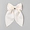 Polyester & Iron Alligator Hair Clips, Bowknot, White, 190~195x125x17.5mm