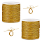 200M Jewelry Braided Thread Metallic Threads, Polyester Threads, Goldenrod, 1mm, about 109.36 yards(100m)/roll