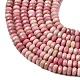 Природные родонит бисер нитей&nbsp;G-G343-A01-2x4mm-4