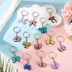 13 шт. 13 стиля пластиковых брелоков-бантов из ПВХ&nbsp;KEYC-TA0001-55