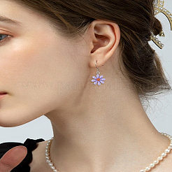 18 шт. подвески в виде ромашек из непрозрачной и прозрачной смолы двух цветов&nbsp;RESI-LP0001-65