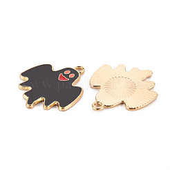 Подвески из экологически чистого сплава с эмалью&nbsp;ENAM-T011-83B-NR