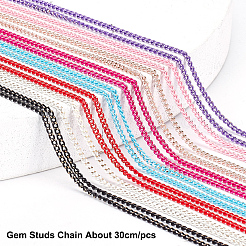 8 шт. двухцветные латунные цепи для панциря&nbsp;CHC-NB0001-09