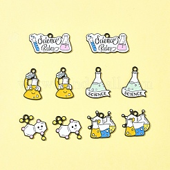 10 шт. 5 стиля подвески из сплава и эмали на тему химии и науки&nbsp;ENAM-FS0002-27