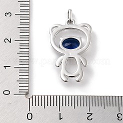 Стеклянные подвески из латуни с покрытием стойки&nbsp;KK-Z071-46P-02