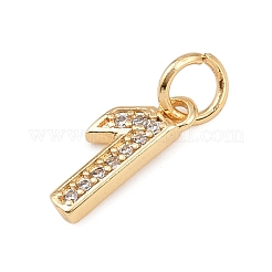 Латунные микропаве прозрачные кубические циркониевые подвески&nbsp;KK-G544-04G-01