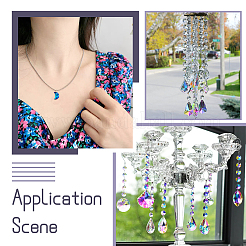 90шт 9 стиля подвески из гальванического стекла&nbsp;EGLA-TA0001-14