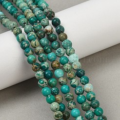 Нити бусин из окрашенного натурального регалита/императорской яшмы/морского осадка яшмы&nbsp;X-G-B124-C04-07