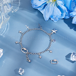 2 шт. 925 винтовые застежки из стерлингового серебра со стразами&nbsp;STER-NB0001-37