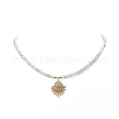 Природный зеленый авантюрин бисером ожерелья&nbsp;NJEW-JN04226-01