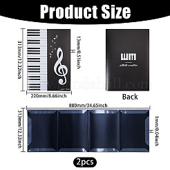 6-страничная папка с нотами для фортепиано из полипропилена&nbsp;AJEW-WH0609-433