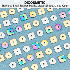 60 шт. 6-х стилевые ионно-покрытие (IP) 304 нержавеющая сталь разделительные бусины&nbsp;STAS-DC0004-97