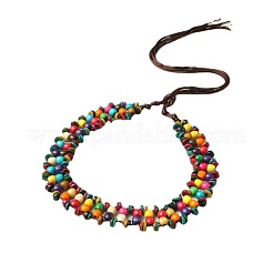 Цепочки для талии и живота в стиле бохо из искусственной кожи с цветным узором из кокоса для женщин&nbsp;FS-WGCE780-03